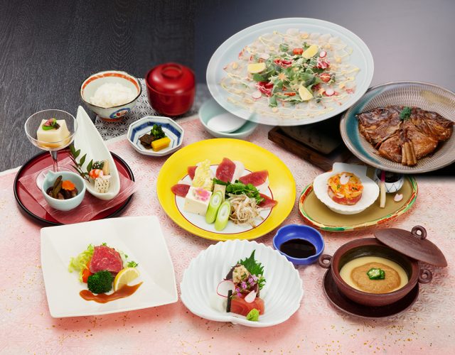 宴コース 鯛のカルパッチョ+鯛の荒焚き